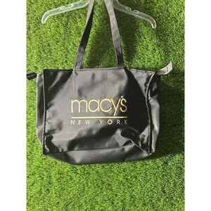 MACY'S YORK ‎ Gold Accent Tote Bag - Zipper Closure